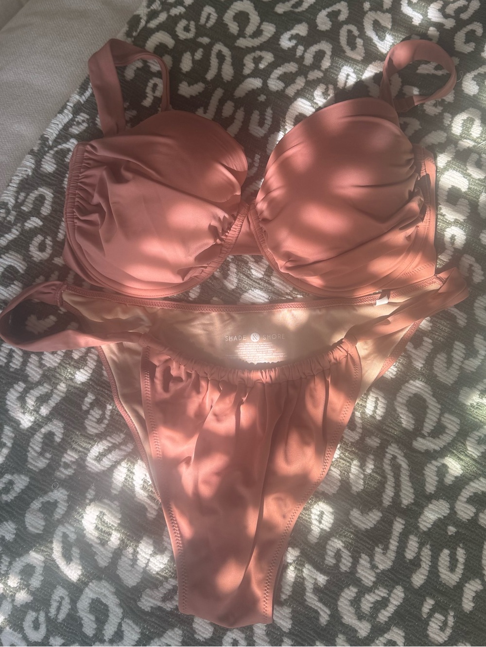 Shade & Shore Tan Padded Bikini Set
